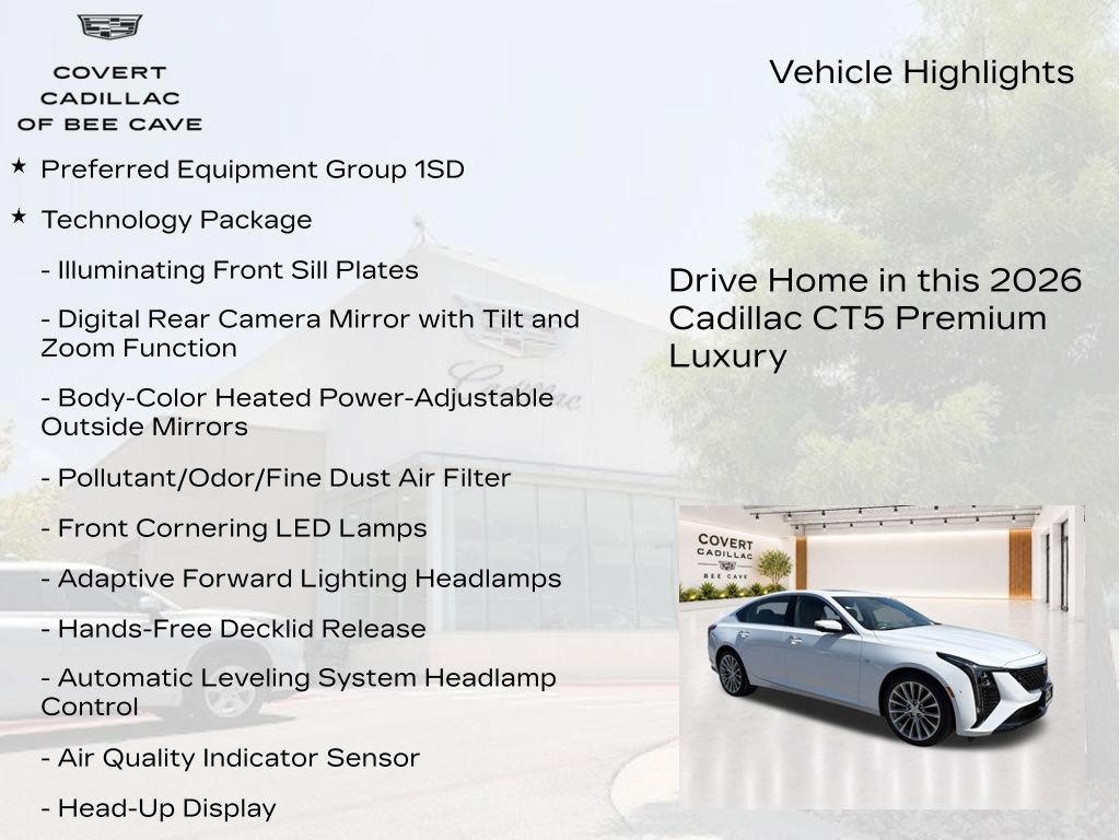 New 2026 Cadillac CT5 Premium Luxury w/ Platinum Package RWD image 6