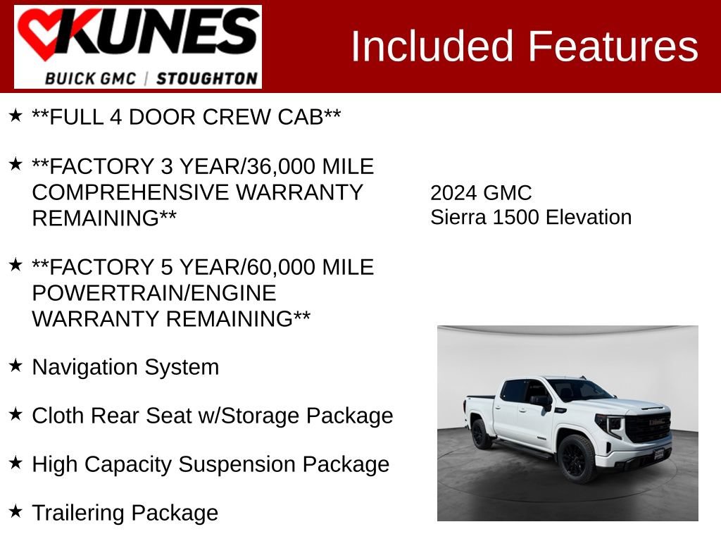 Used 2024 GMC Sierra 1500 Elevation w/ Preferred Package AWD/4WD image 3