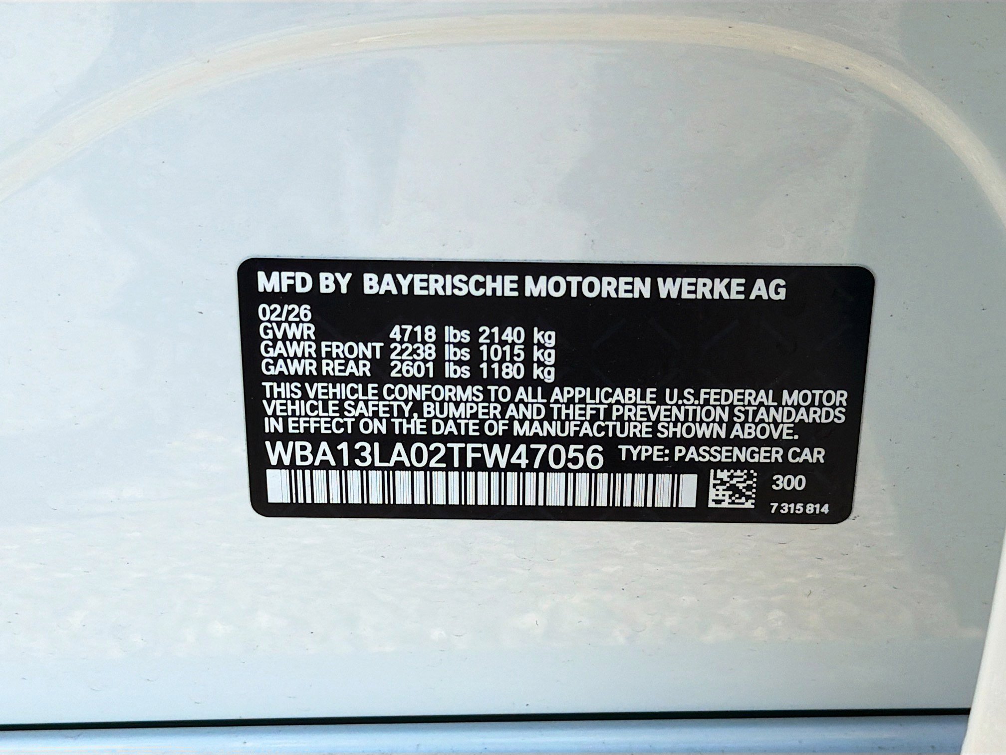 New 2026 BMW 330i Sedan w/ Parking Assistance Package RWD image 43