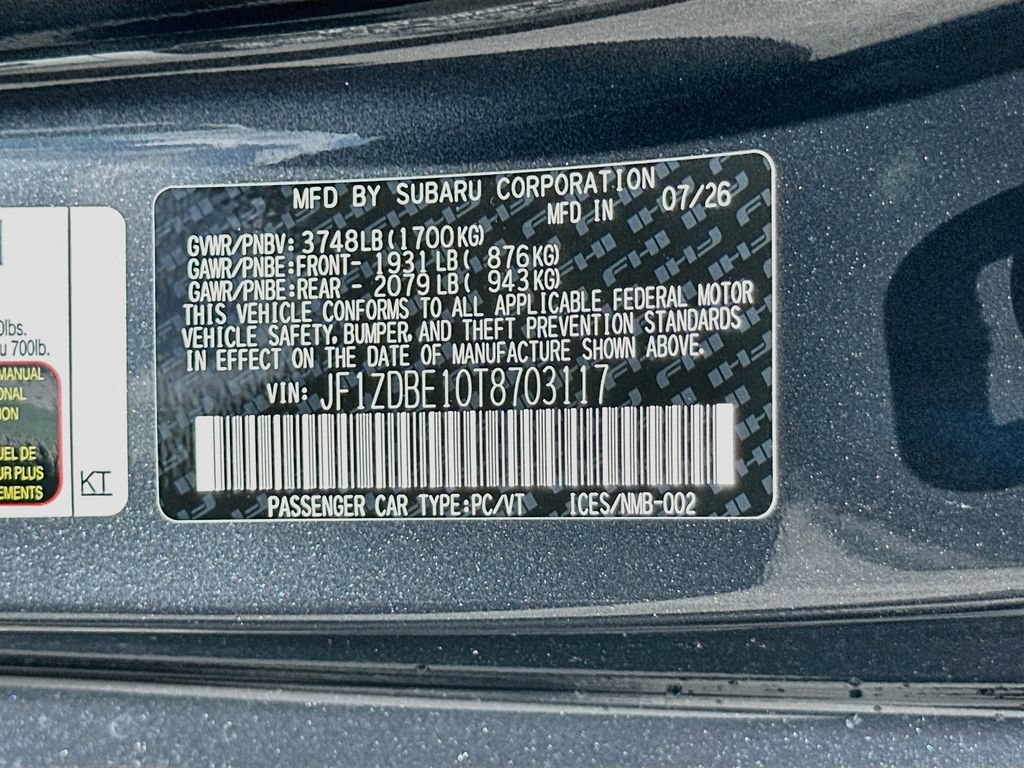 New 2026 Subaru BRZ Limited RWD image 25