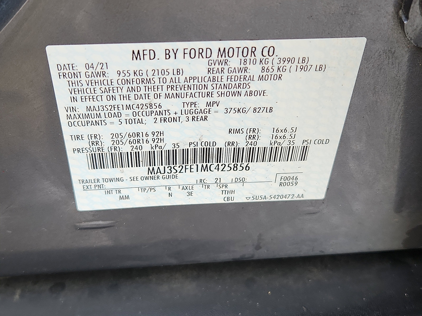 Used 2021 Ford EcoSport S image 15