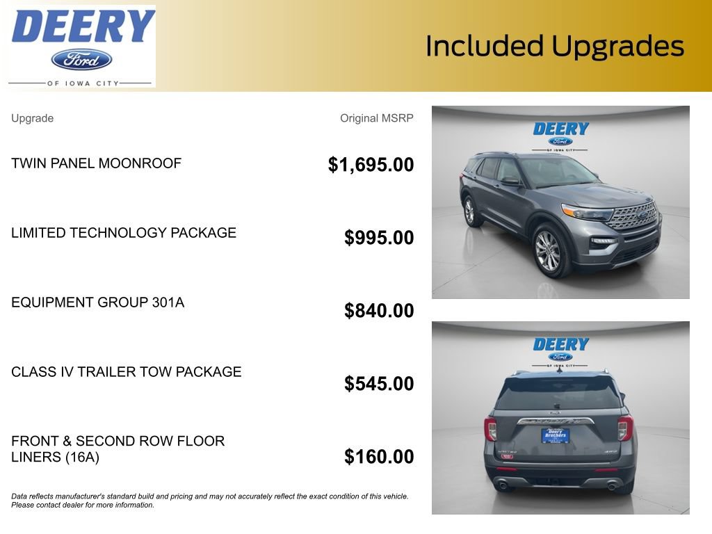 Certified 2023 Ford Explorer Limited w/ Limited Technology Package AWD/4WD image 11