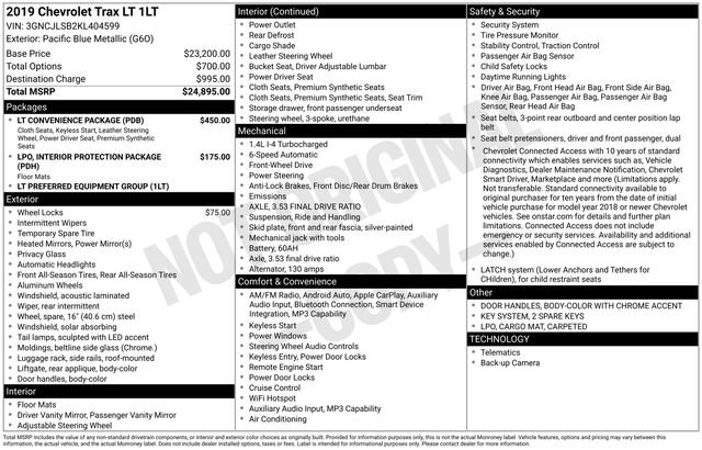 Used 2019 Chevrolet Trax LT w/ LT Convenience Package image 6