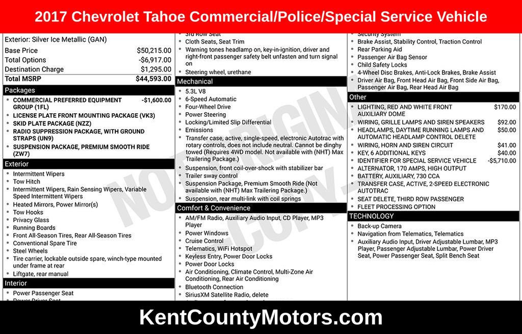 Used 2017 Chevrolet Tahoe 4WD image 1