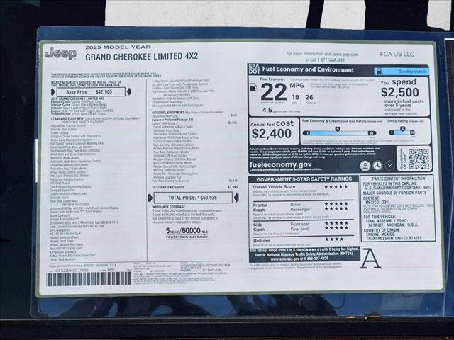 New 2025 Jeep Grand Cherokee Limited image 17