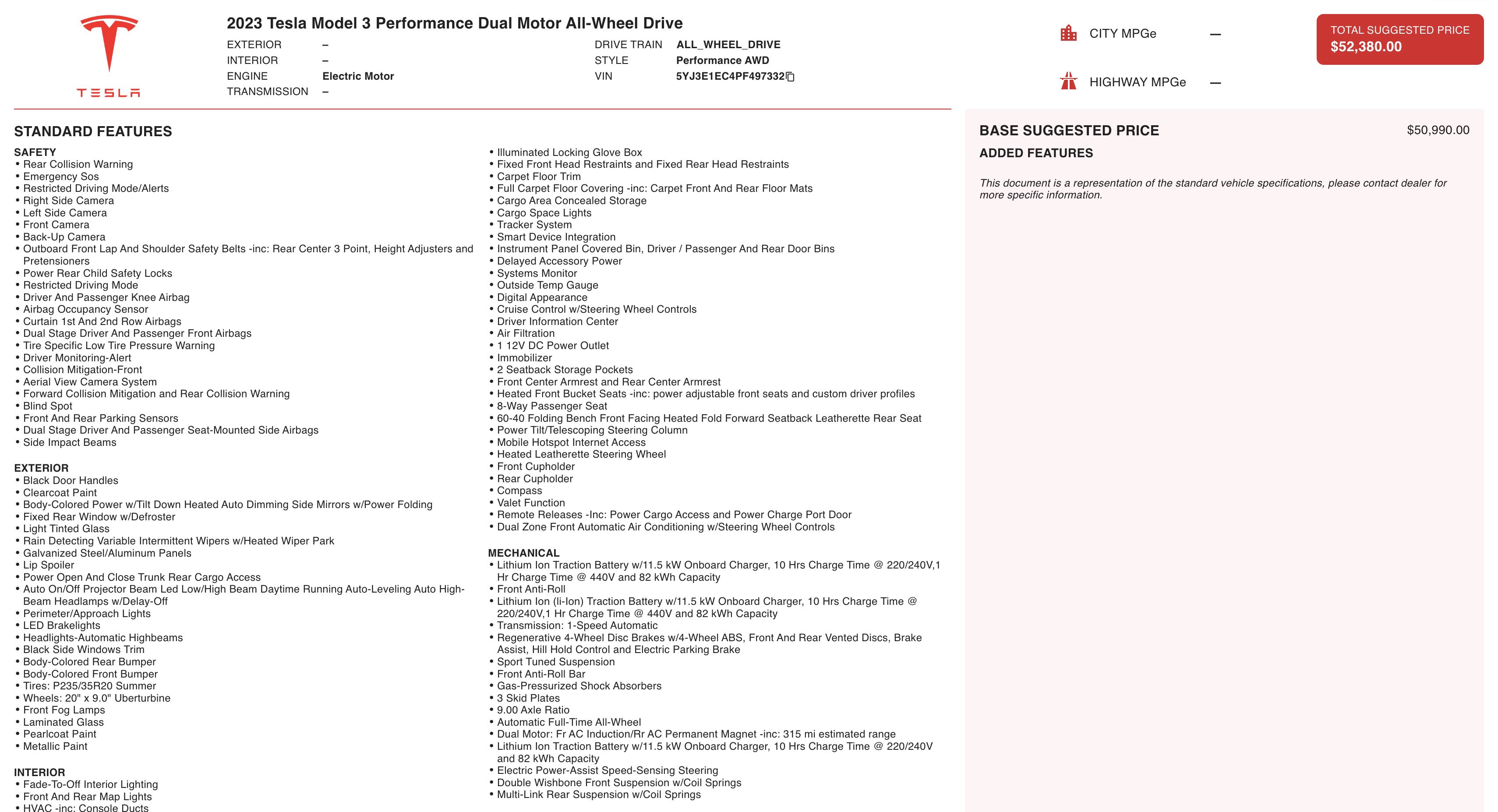 Used 2023 Tesla Model 3 Performance image 2
