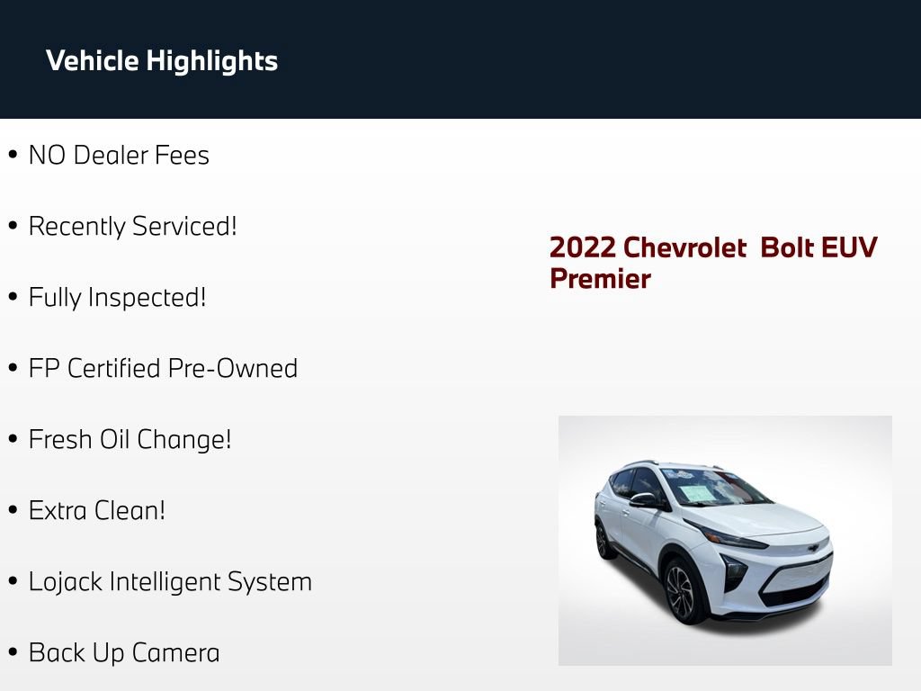 Used 2022 Chevrolet Bolt EUV Premier w/ Super Cruise Package FWD image 3