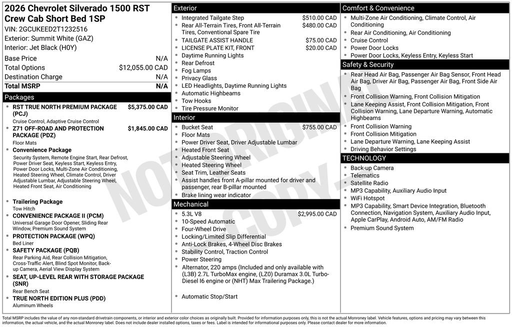 New 2026 Chevrolet Silverado 1500 RST AWD/4WD image 3