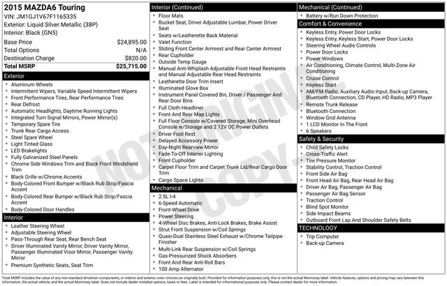 Used 2015 MAZDA MAZDA6 Touring image 13