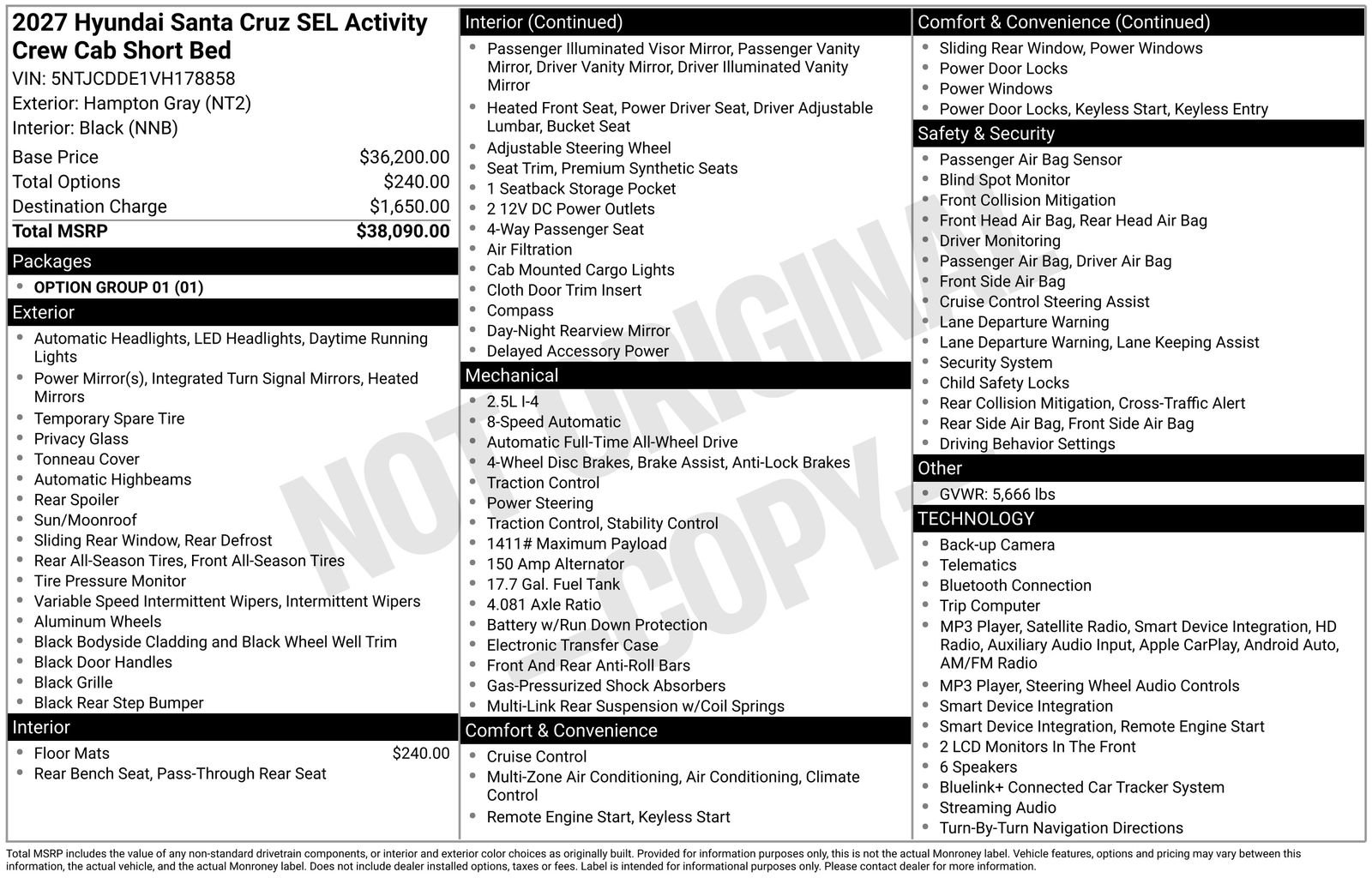 New 2027 Hyundai Santa Cruz SEL AWD/4WD image 18