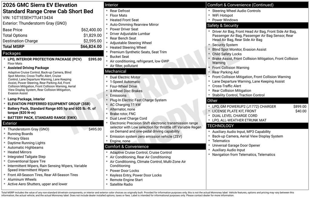 New 2026 GMC Sierra EV Elevation AWD/4WD image 6