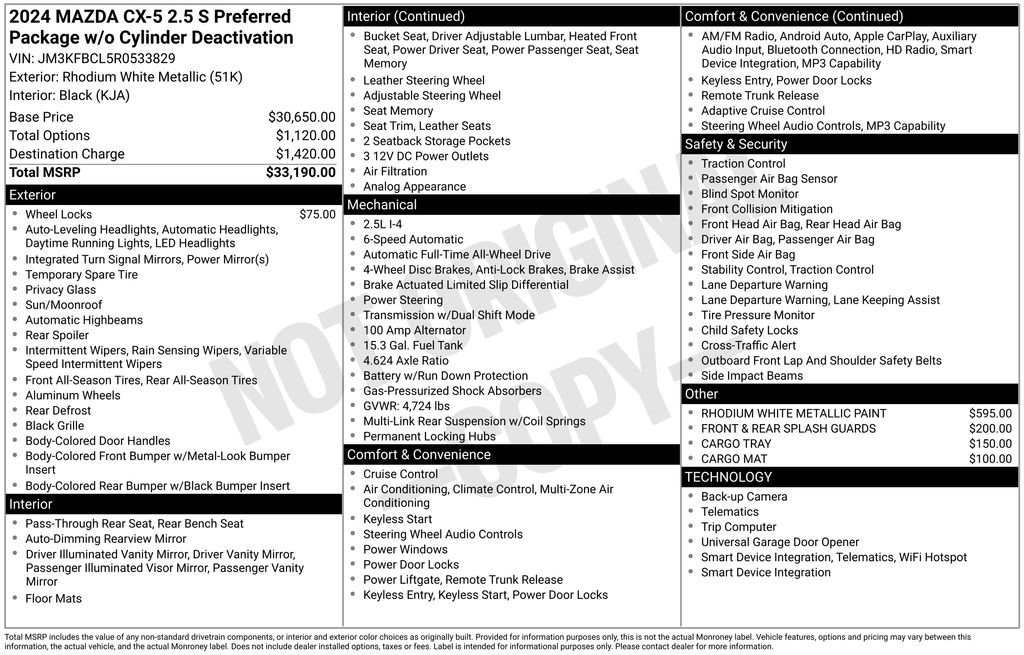 Used 2024 MAZDA CX-5 AWD 2.5 S w/ Preferred Package image 5