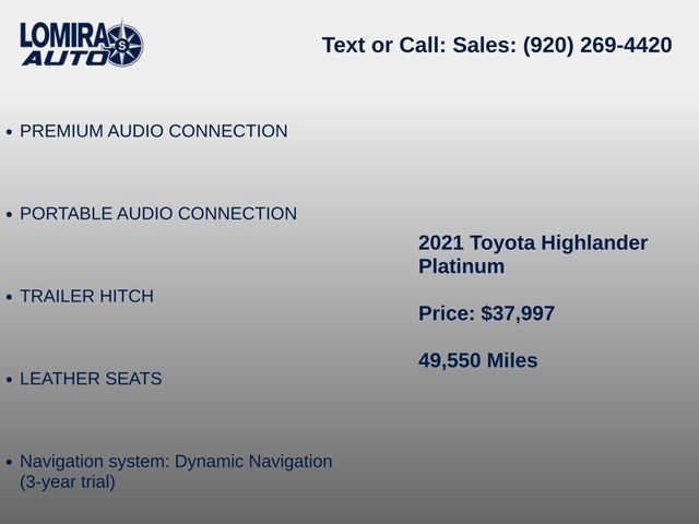 Used 2021 Toyota Highlander Platinum AWD/4WD image 8