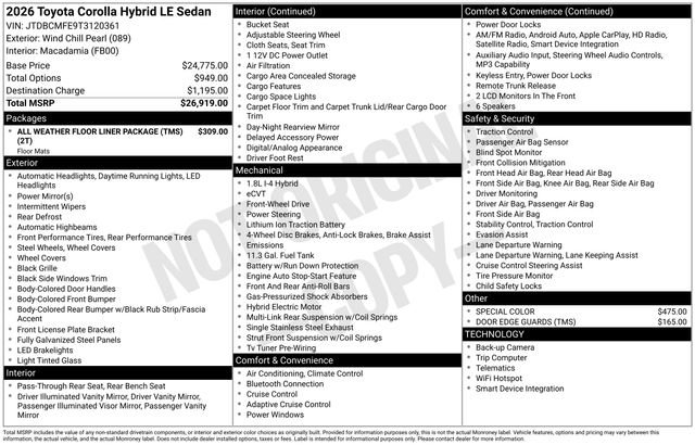 New 2026 Toyota Corolla LE image 7