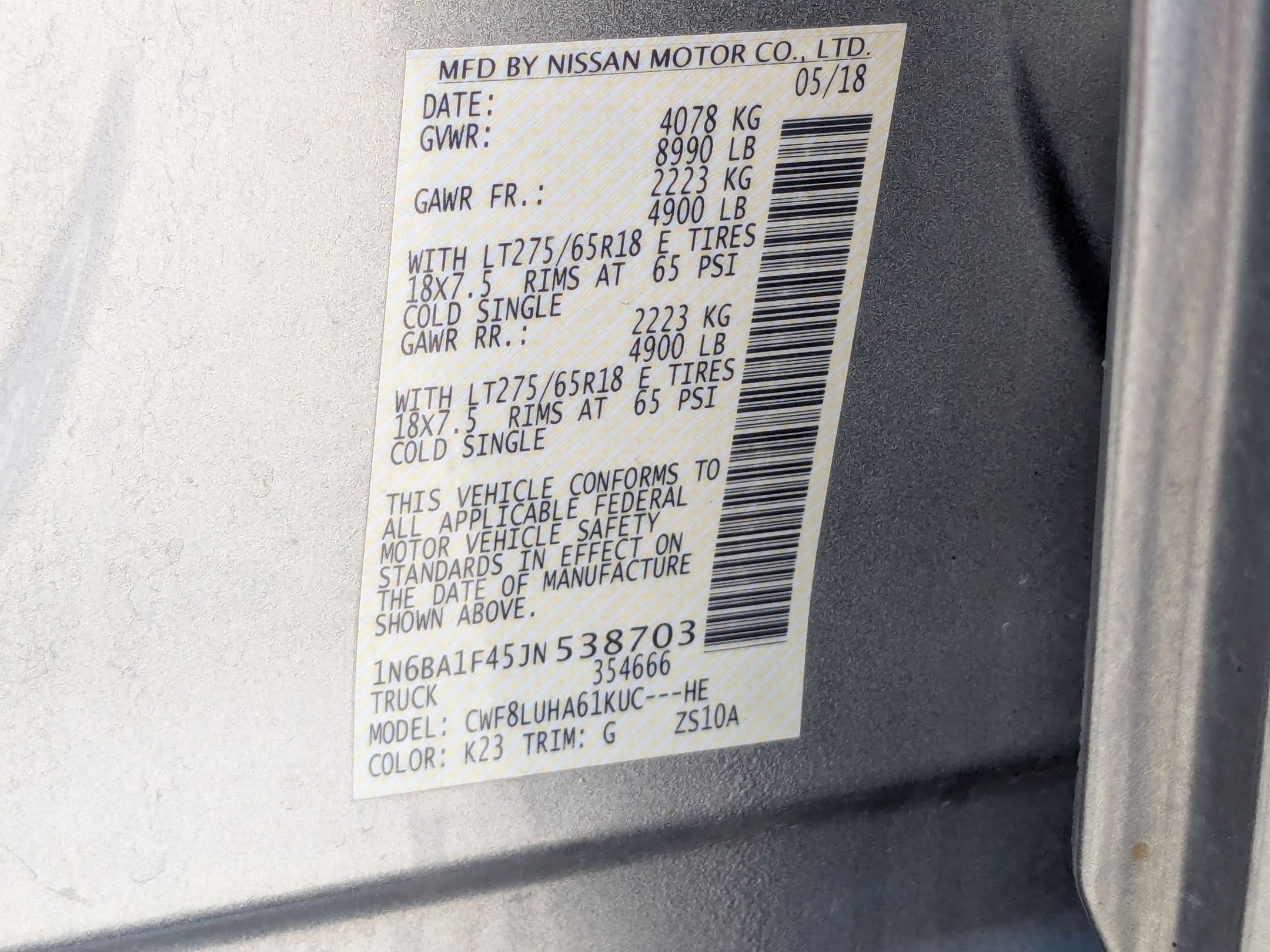 Used 2018 Nissan Titan PRO-4X w/ Pro-4x Convenience Package AWD/4WD image 32