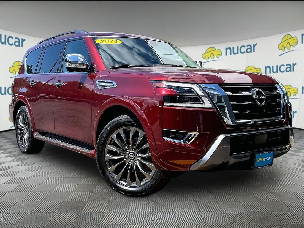 Used 2024 Nissan Armada Platinum w/ Captain's Chairs Package AWD/4WD video 1