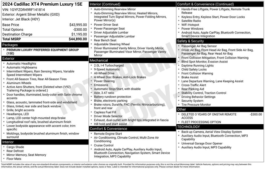 Used 2024 Cadillac XT4 Premium Luxury image 59