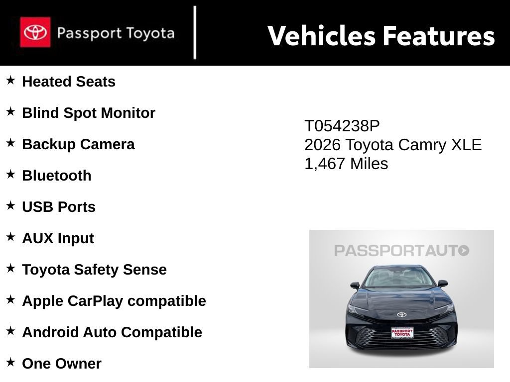Used 2026 Toyota Camry XLE w/ Premium Plus Package AWD/4WD image 10
