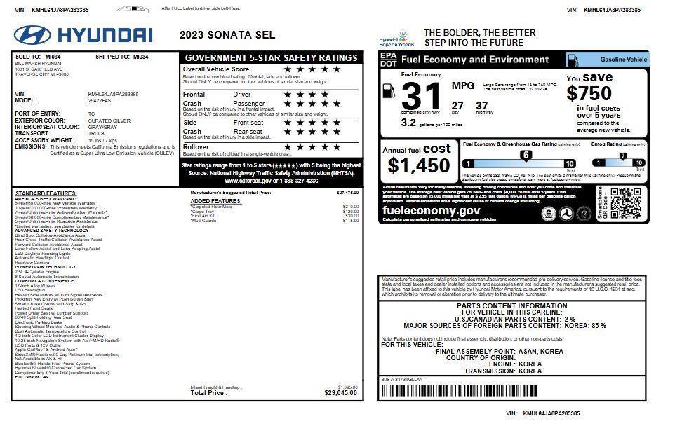 Used 2023 Hyundai Sonata SEL image 4