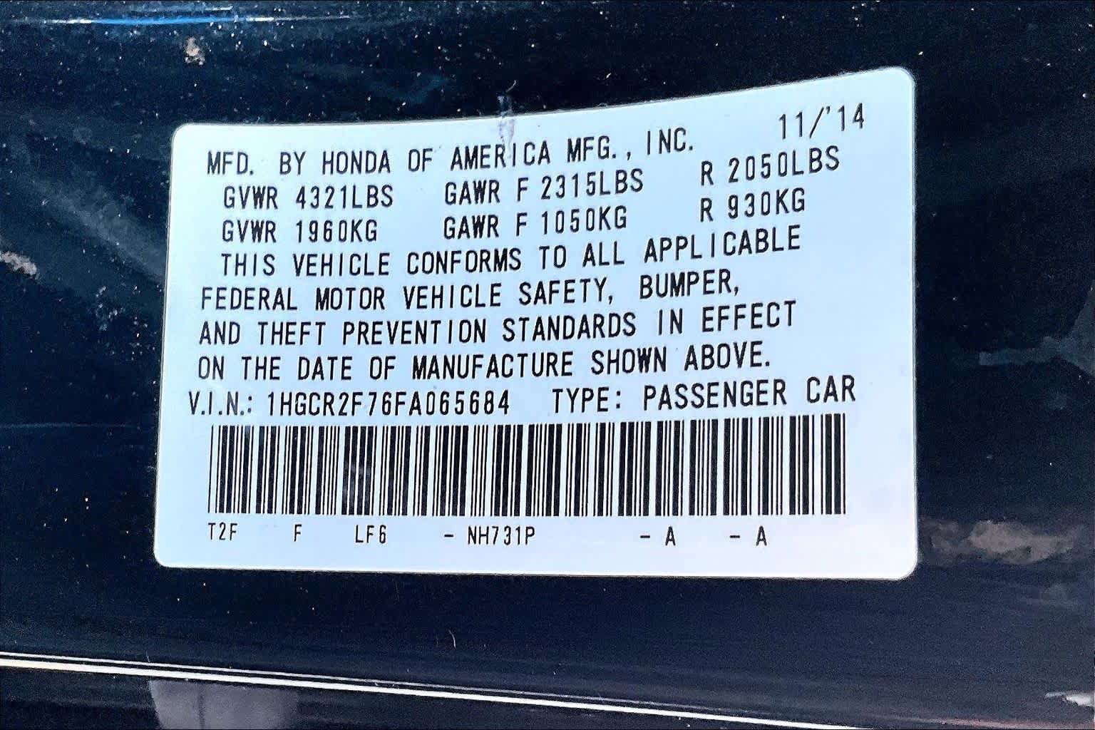 Used 2015 Honda Accord EX image 34