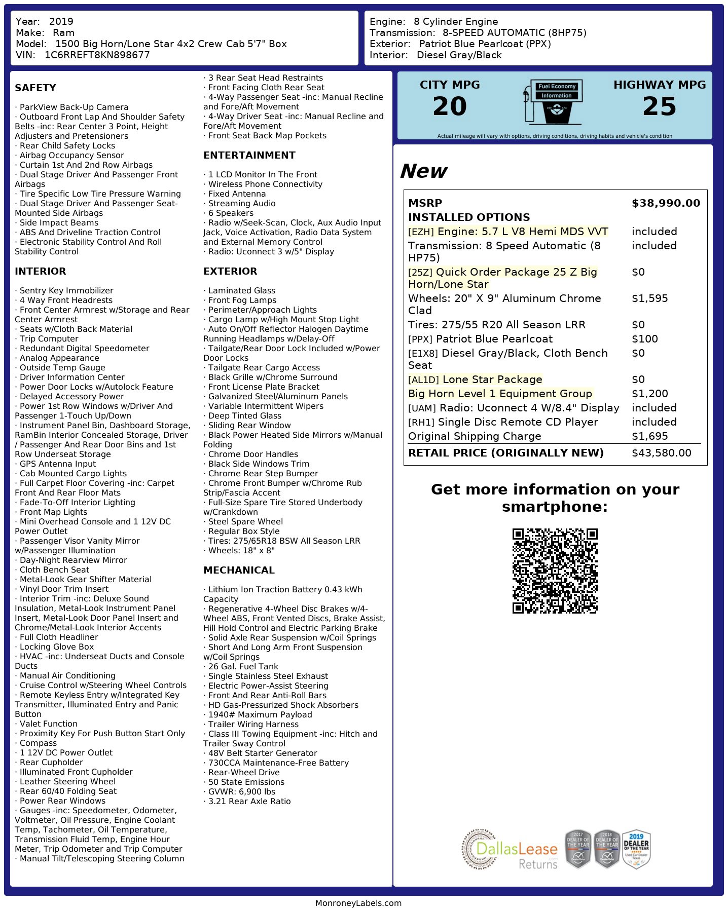 Used 2019 RAM 1500 Big Horn image 3