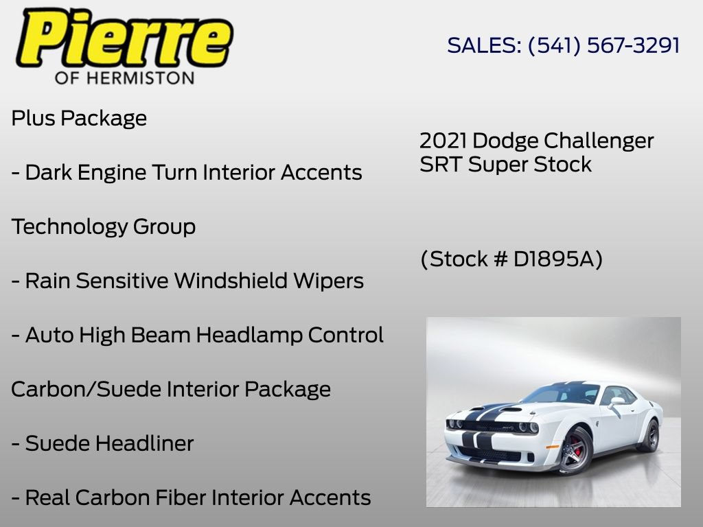 Used 2021 Dodge Challenger SRT Super Stock RWD image 18