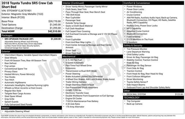 Used 2018 Toyota Tundra SR5 w/ SR5 Upgrade Package image 24