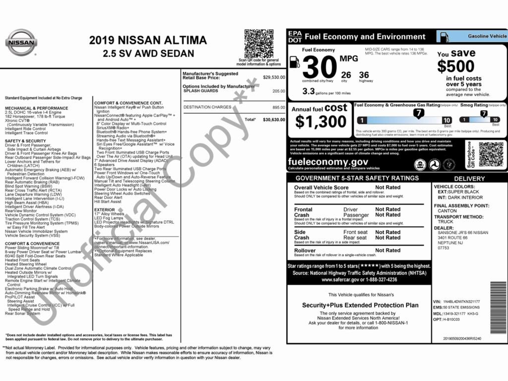 Used 2019 Nissan Altima 2.5 SV image 2