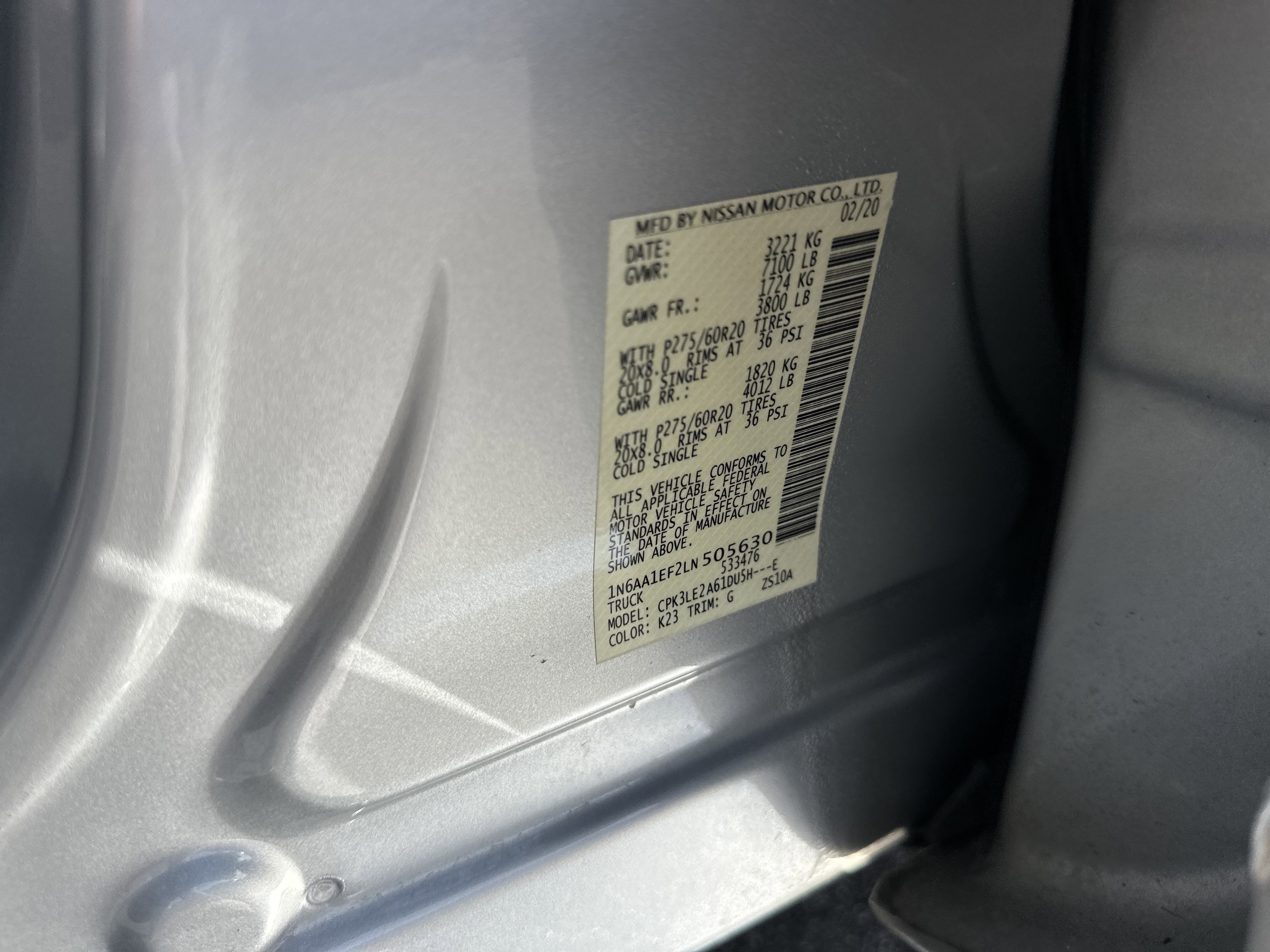 Used 2020 Nissan Titan SL w/ Moonroof Package RWD image 31