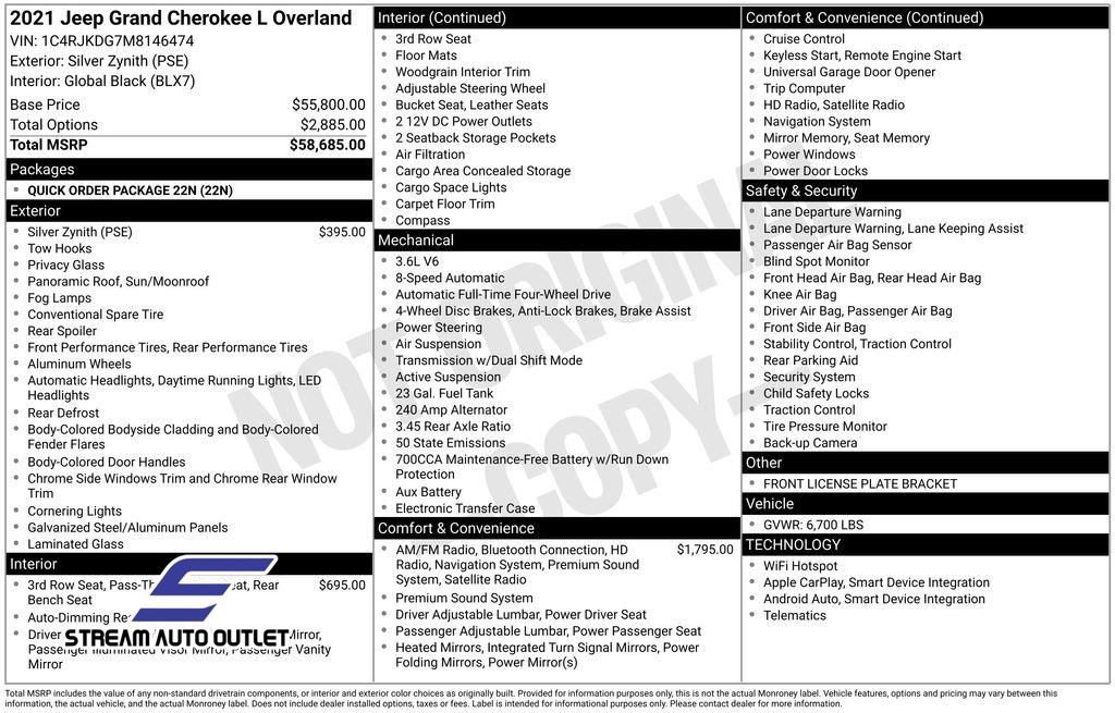 Used 2021 Jeep Grand Cherokee L Overland image 32