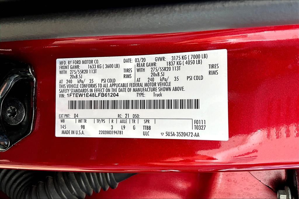 Used 2020 Ford F150 Platinum w/ Equipment Group 701A Luxury image 36