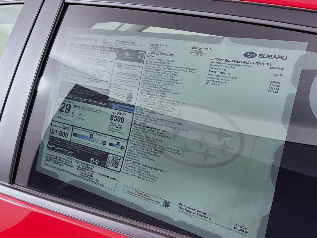 Used 2025 Subaru Crosstrek 2.0i Premium image 13