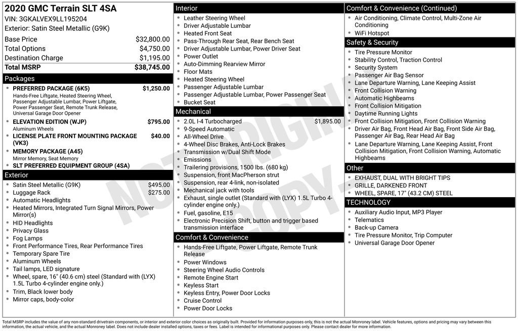 Used 2020 GMC Terrain SLT w/ Preferred Package image 31