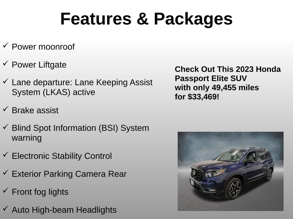 Certified 2023 Honda Passport Elite image 20