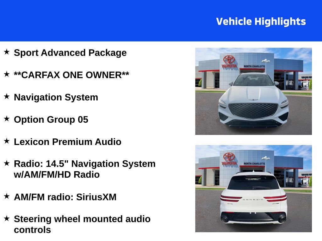 Used 2025 Genesis GV70 3.5T Sport w/ Sport Advanced Package image 4