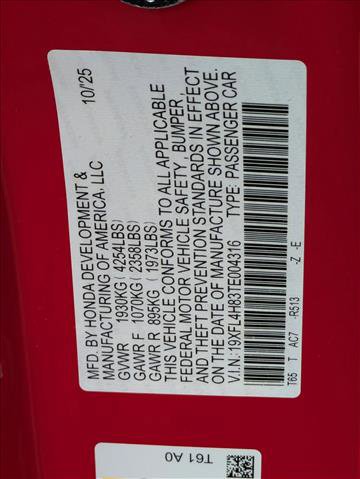 Certified 2026 Honda Civic Sport image 25