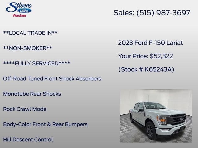 Certified 2023 Ford F150 Lariat w/ Max Trailer Tow Package AWD/4WD image 28