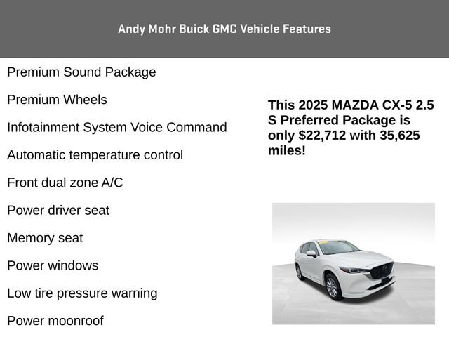 Used 2025 MAZDA CX-5 AWD 2.5 S w/ Preferred Package image 8