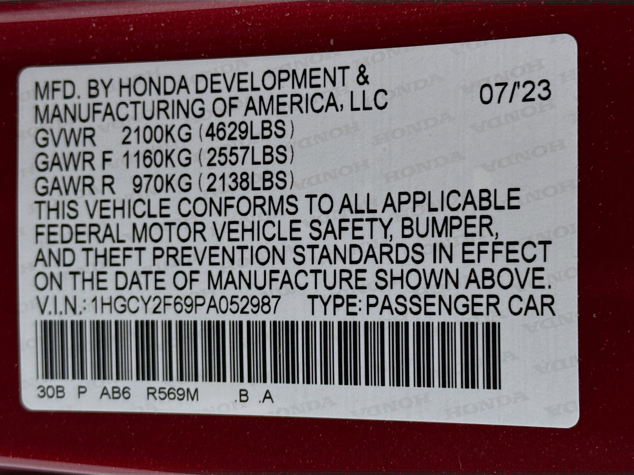 Certified 2023 Honda Accord EX-L image 31