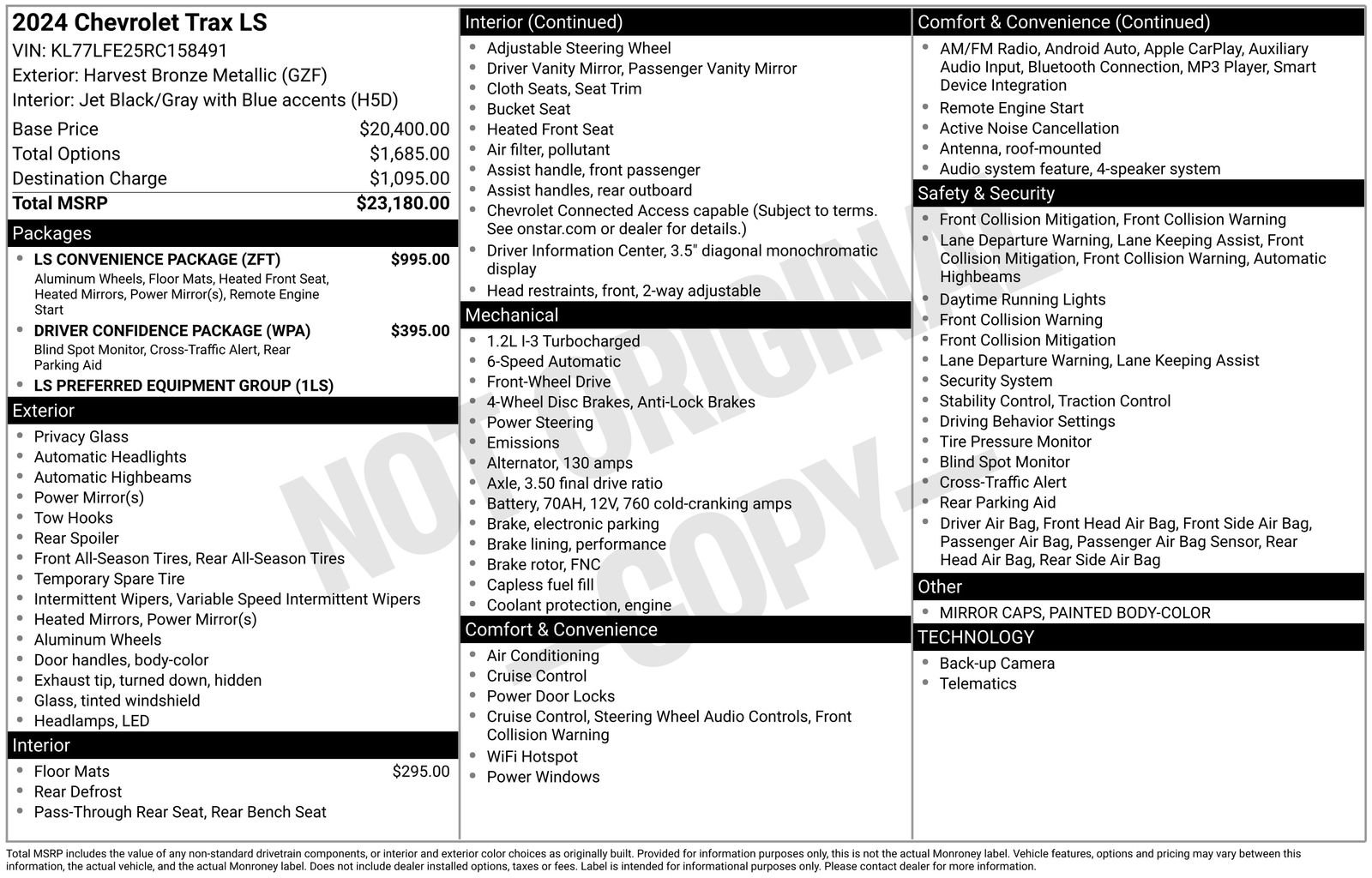 Used 2024 Chevrolet Trax LS w/ LS Convenience Package image 36