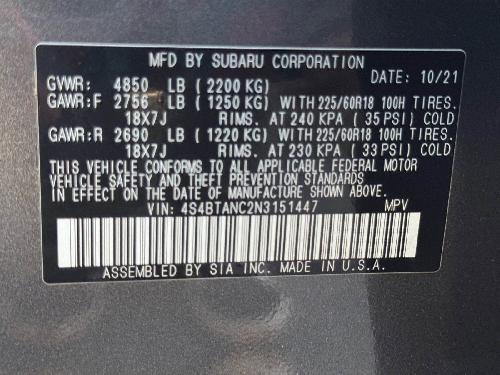 Used 2022 Subaru Outback Limited w/ Popular Package #2 AWD/4WD image 28