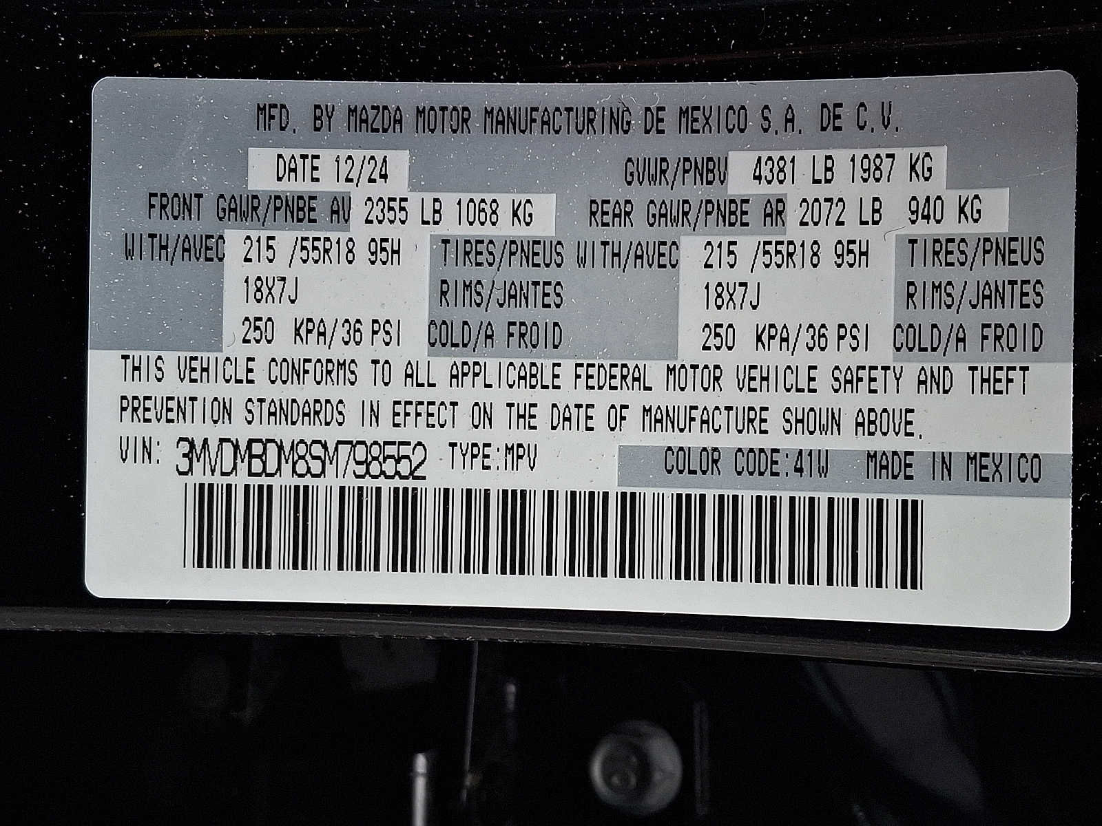 Certified 2025 MAZDA CX-30 AWD 2.5 S w/ Premium Package image 25