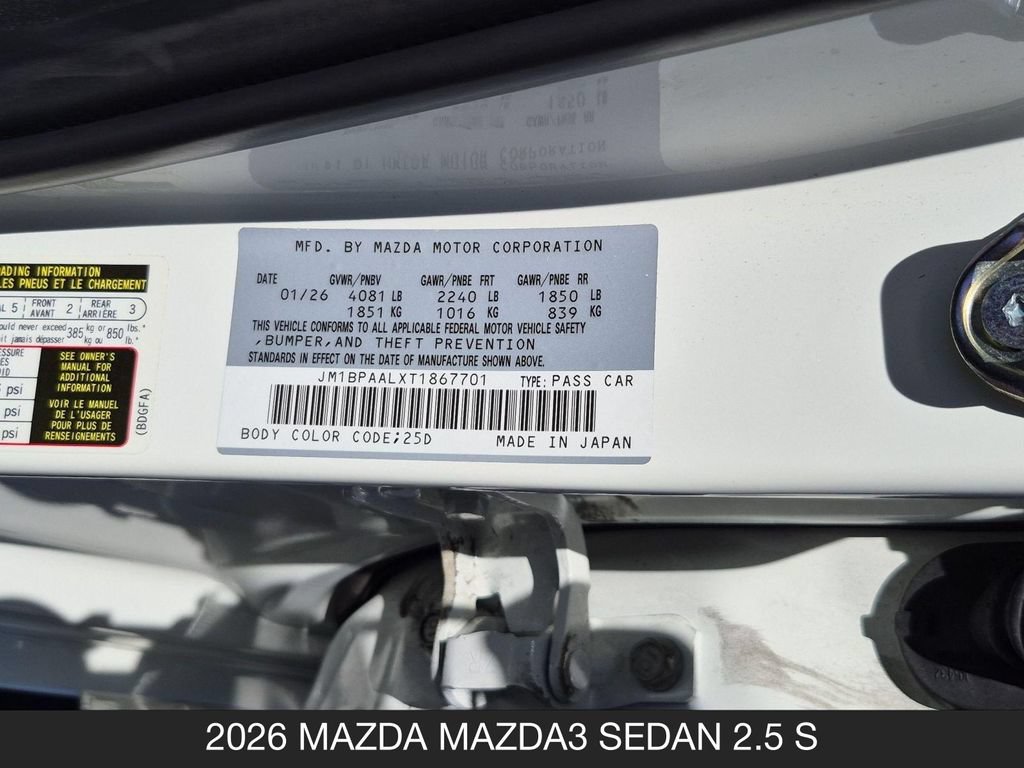 Used 2026 MAZDA MAZDA3 s FWD image 24