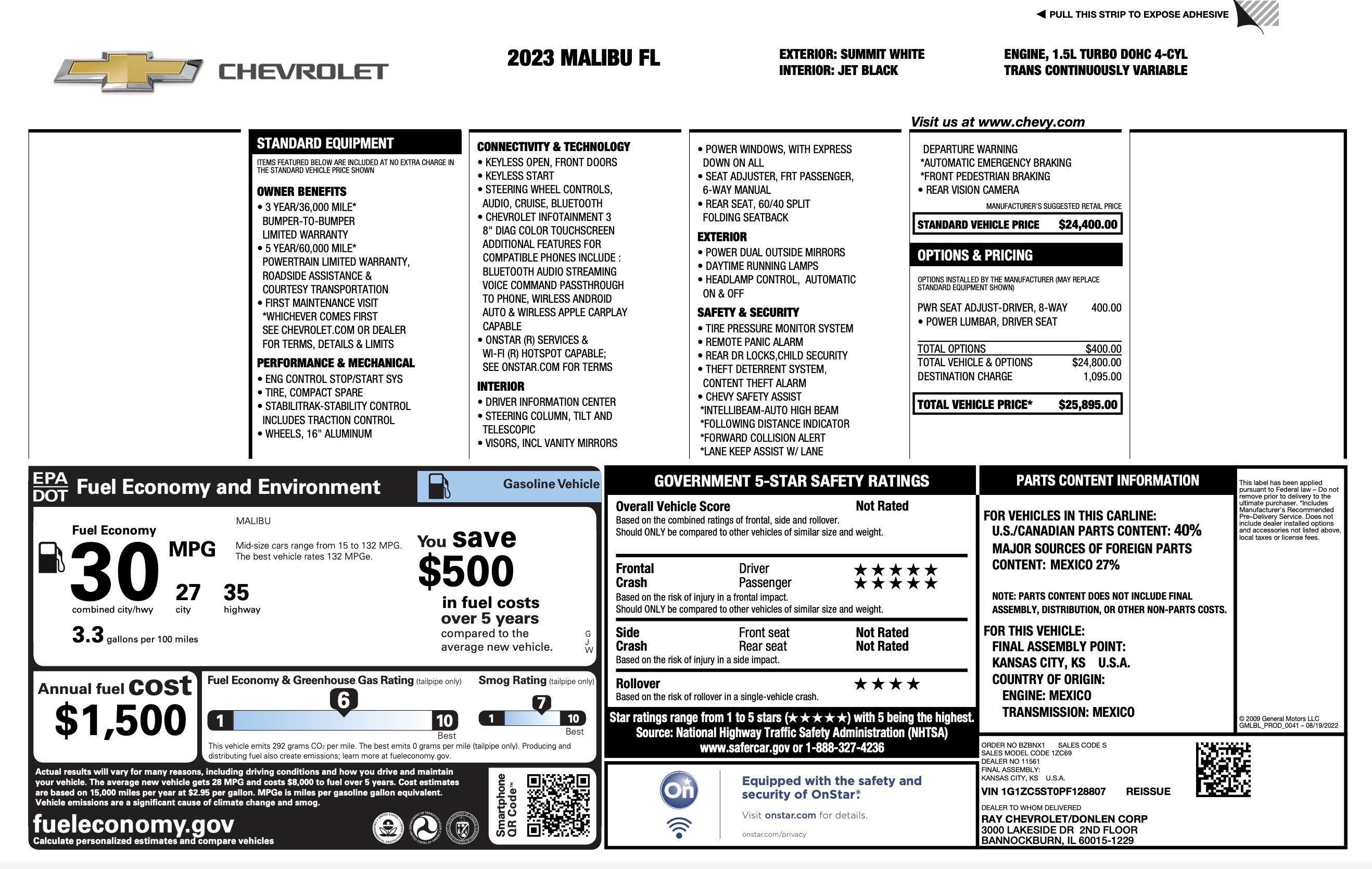 Used 2023 Chevrolet Malibu LS FWD image 2