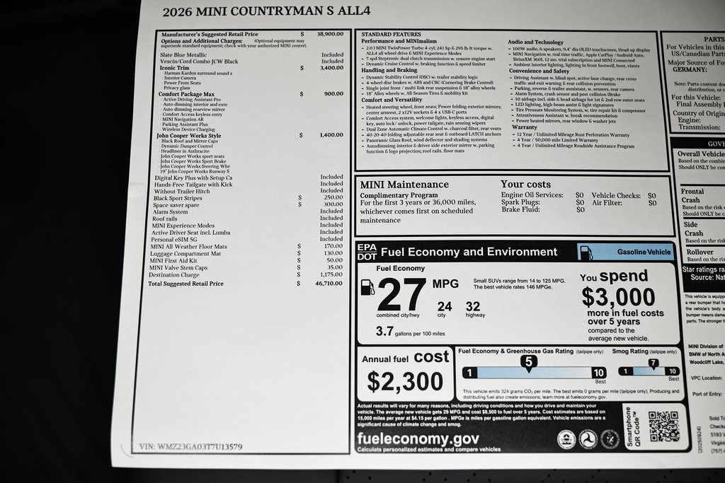 New 2026 MINI Cooper Countryman S w/ Comfort Package Max image 39