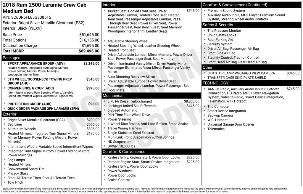 Used 2018 RAM 2500 Laramie w/ Sport Appearance Group image 2