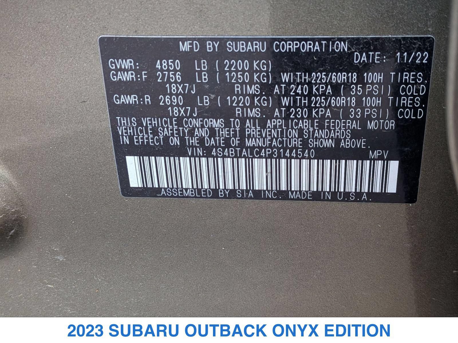 Used 2023 Subaru Outback Onyx Edition AWD/4WD image 32