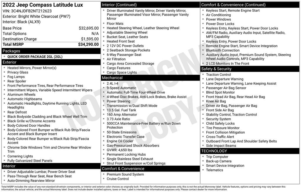 Used 2022 Jeep Compass Latitude AWD/4WD image 47