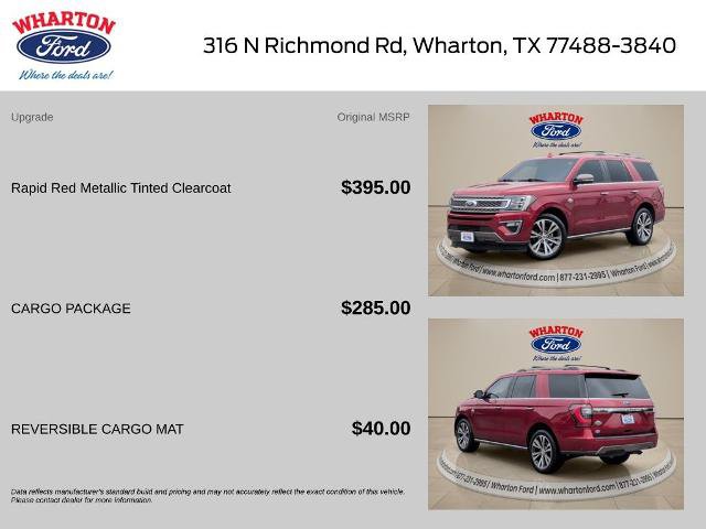 Certified 2020 Ford Expedition King Ranch w/ Cargo Package RWD image 2