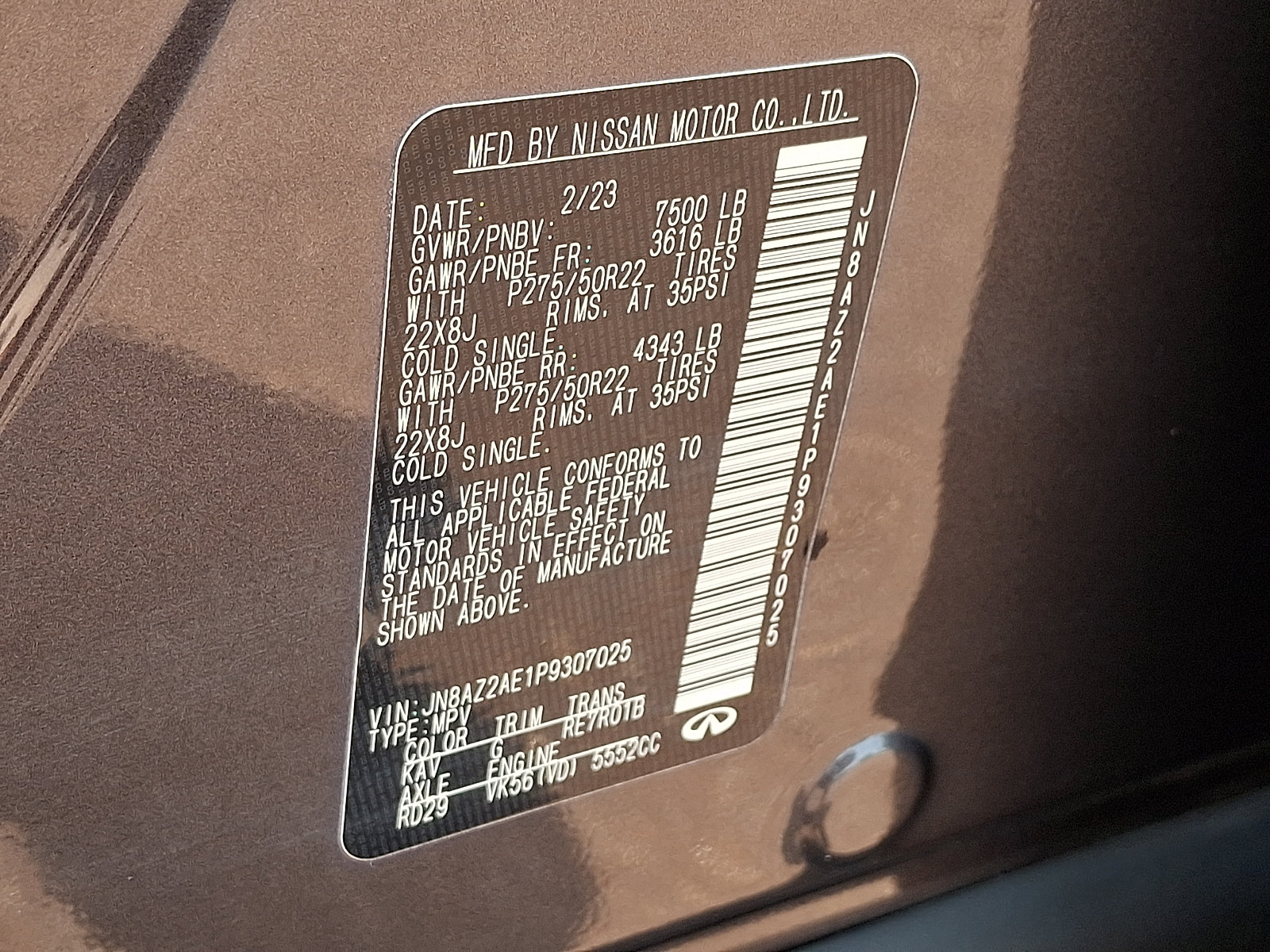 Certified 2023 INFINITI QX80 Premium Select w/ Cargo Package AWD/4WD image 30